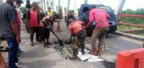 Jembatan Poncol Larangan Brebes-Purwokerto Ditutup